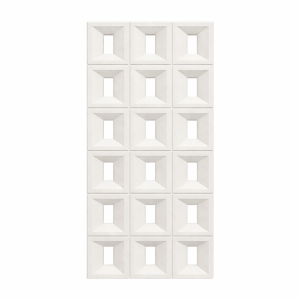 Стенен 3Д панел D6 Hanuy White